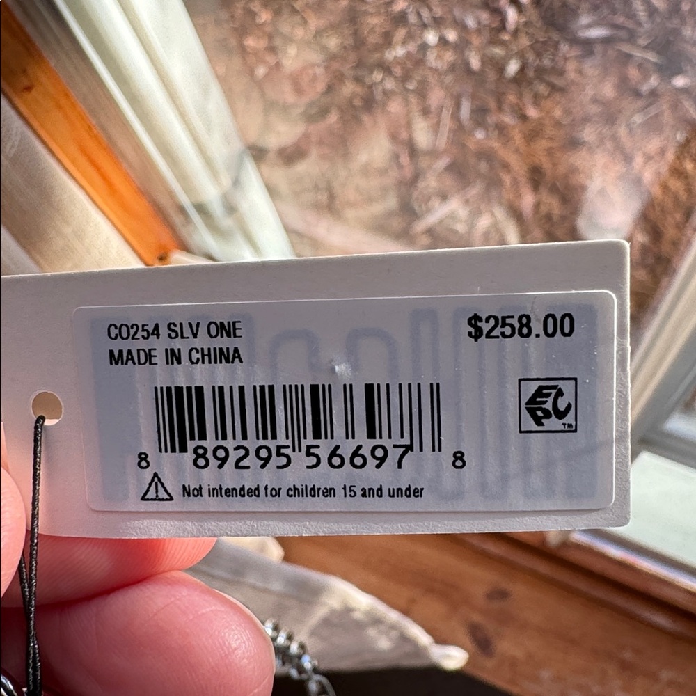 Open Coach Circle Silver Chain Necklace NWT - Picture 5 of 6